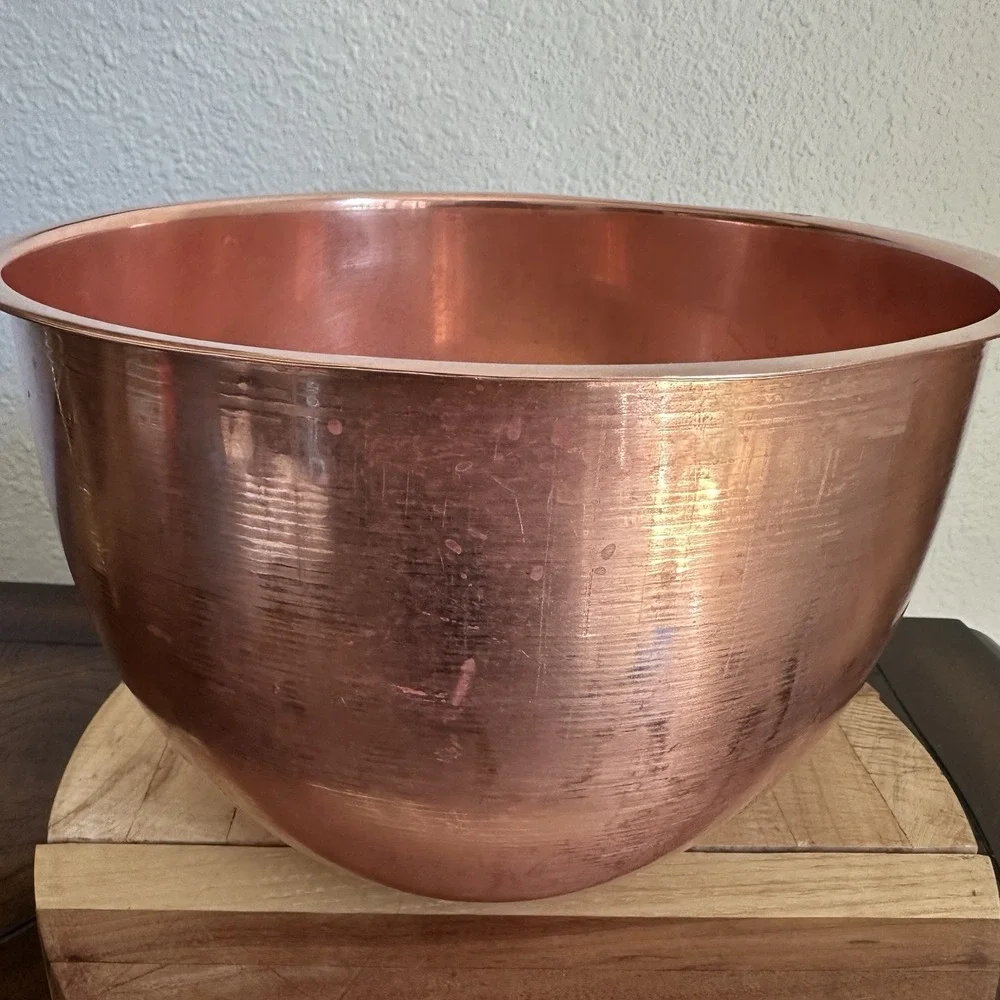 Vintage O.D.I. Spun Solid Copper Mixing Bowl 9